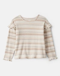 Toddler Girl Striped Long-Sleeve Top - Cream