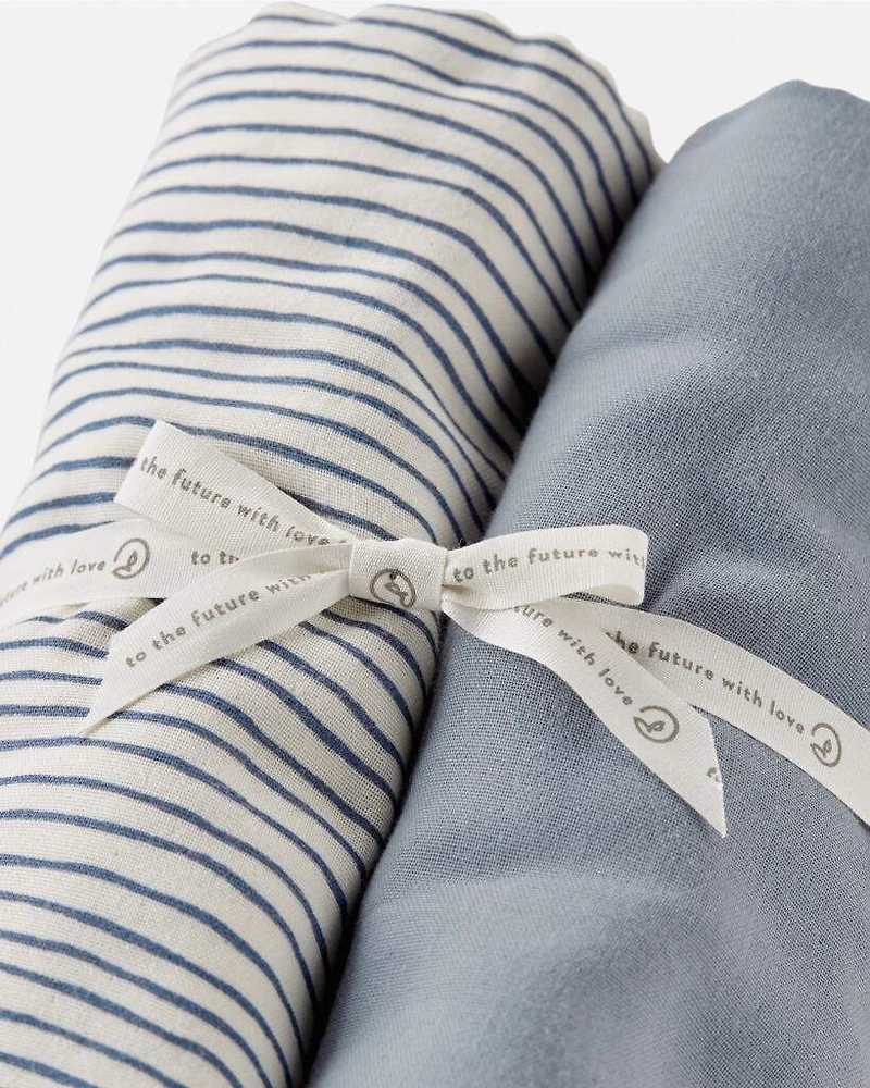 Baby 2-Pack Organic Cotton Muslin Swaddle Blankets