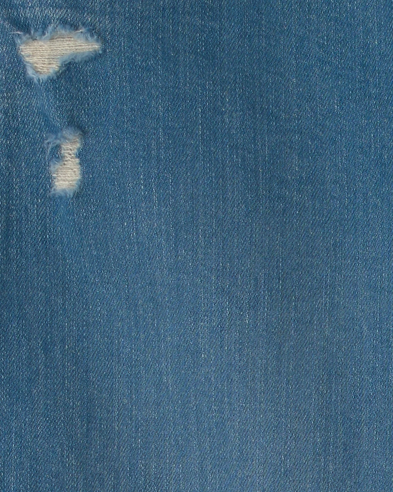 Girls Cropped Wide-Leg Jeans - Medium Wash