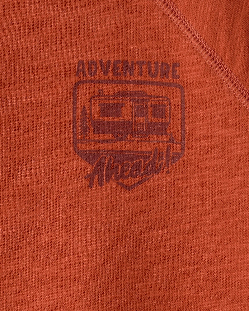 Toddler Boy Adventures French Terry Pullover Sweatshirt - Orange