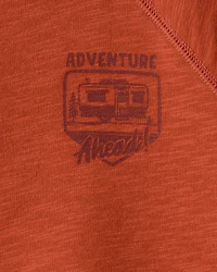 Toddler Boy Adventures French Terry Pullover Sweatshirt - Orange