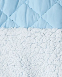 Toddler Girl Sherpa Hooded Zip-Up Jacket - Blue