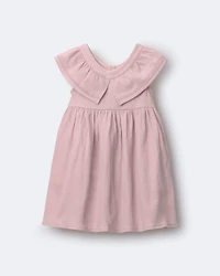Toddler Girl Ruffle Collar Dress - Light Pink