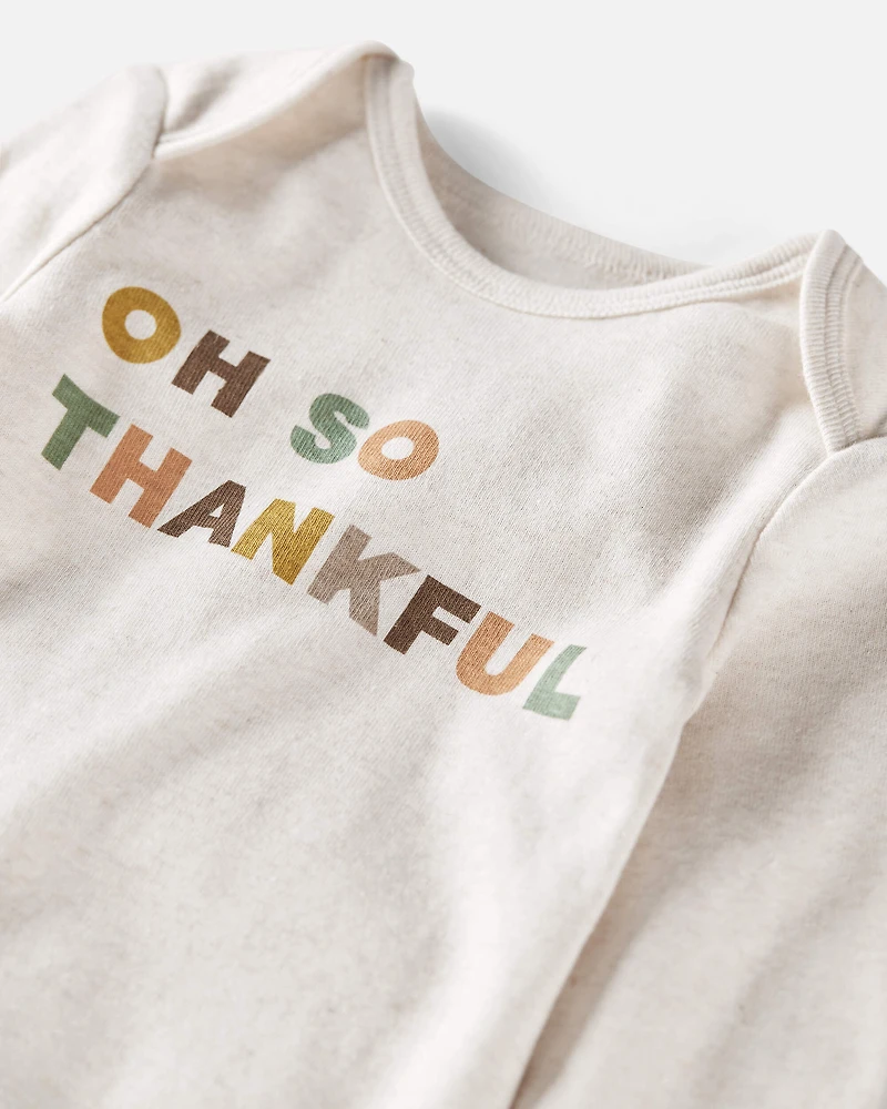 Baby 2-Piece Organic Cotton Oh So Thankful Set