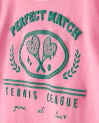 Baby Girl 2-Piece 'Perfect Match' Active Top & French Terry Shorts Set - Pink