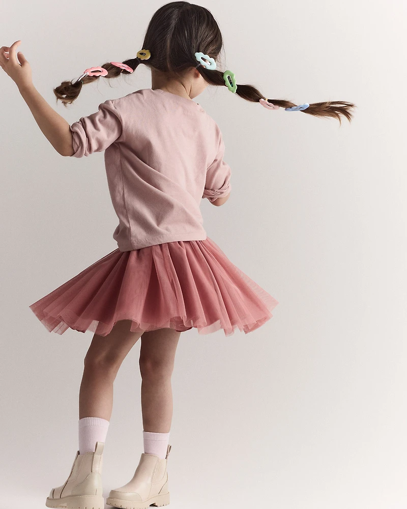 Toddler Girl Avenue Twirl™ Mini Skirt with Tulle - Pink