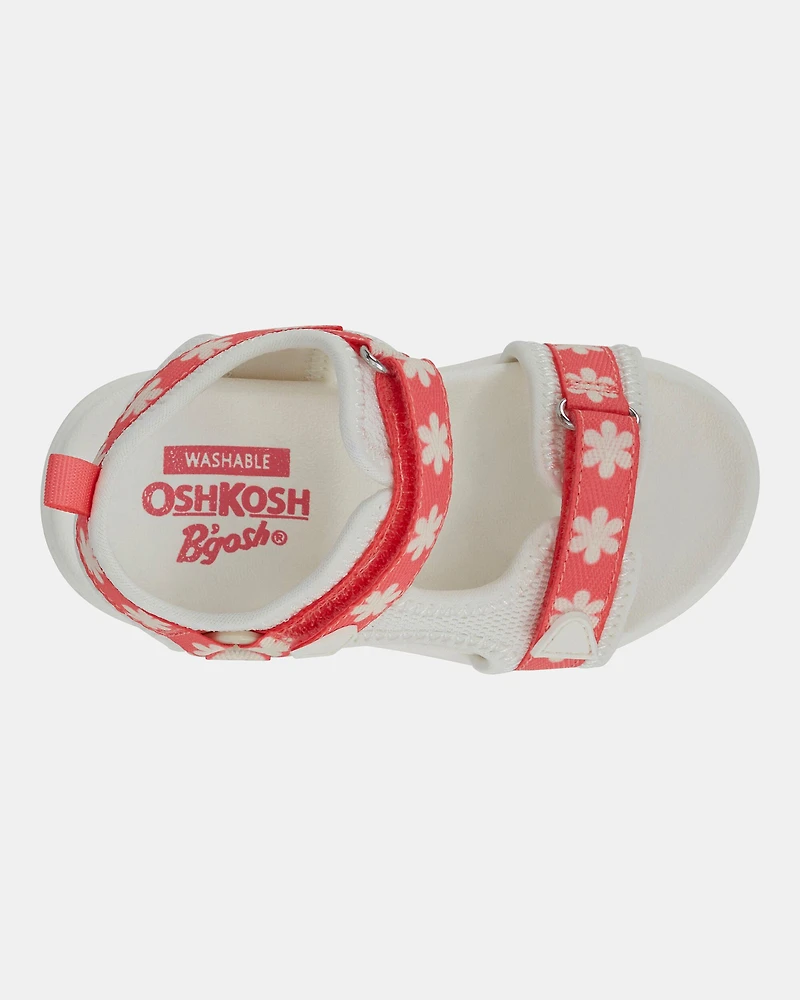 Toddler Girl Casual Floral Meadow Sandals - Orange