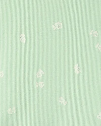 Girls Floral Short-Sleeve Dress - Green