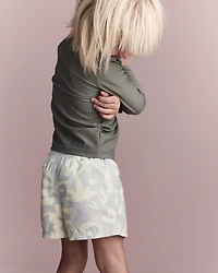 Toddler Boy Tropical Swim Trunks - Light Blue