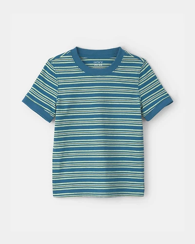 Toddler Boy Striped Short-Sleeve T-Shirt - Blue/Green