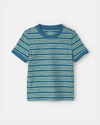 Toddler Boy Striped Short-Sleeve T-Shirt - Blue/Green