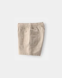 Baby Boy Twill Drawstring Shorts