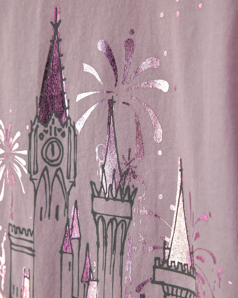 Girls Disney© Castle Graphic Tee - Pink