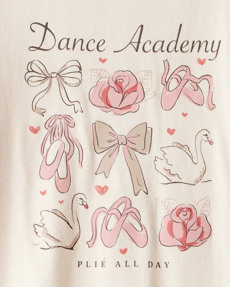 Girls Dance Academy Long-Sleeve Graphic Tee - Cream
