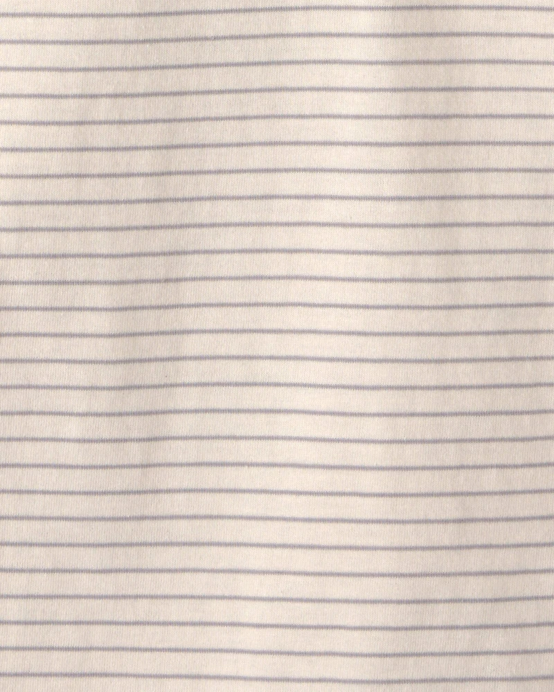 Boys Stripe Henley Tee - Cream