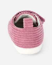 Baby Girl Corduroy Slip-On Shoes - Pink