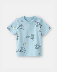 Baby Boy Helicopter T-Shirt - Blue