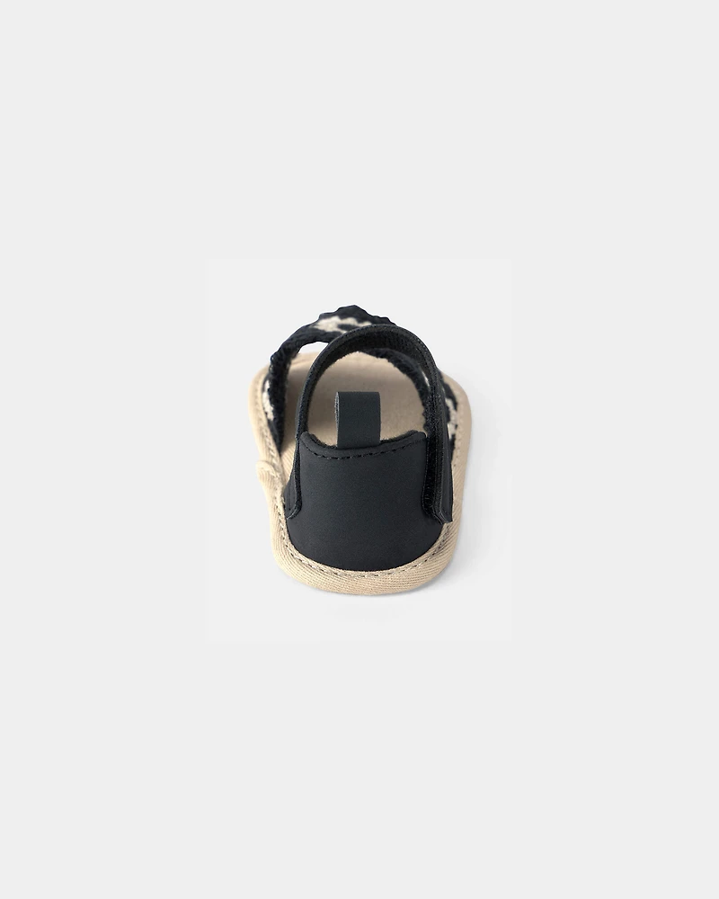 Baby Girl Crochet Sandals - Black