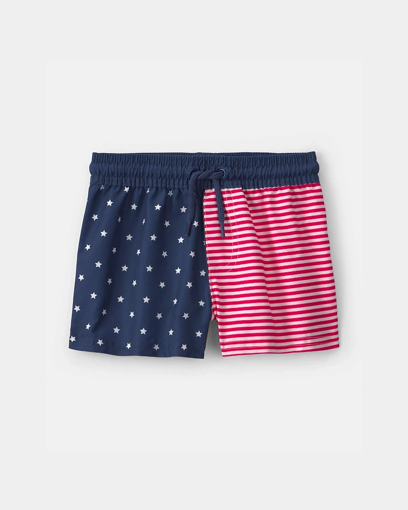 Baby Boy 2-Piece Fourth of July Rashguard Swimsuit Set - Red/White/Blue