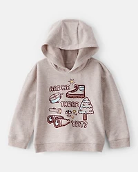 Toddler Boy Camping Hoodie - Tan