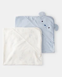 Baby 2-Pack Hooded Towels - Blue