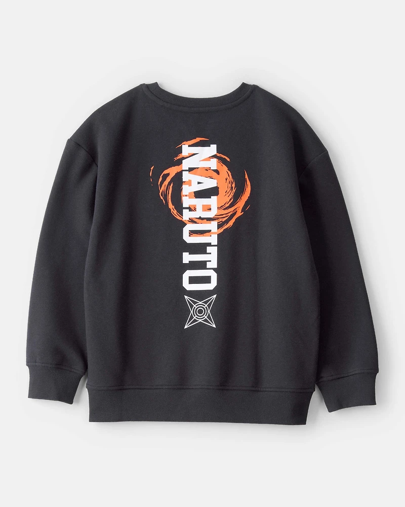 Boys 2-Piece Naruto Anime Pullover Sweatshirt & Joggers Set - Black