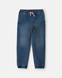 Boys Denim Relaxed Joggers - Medium Wash