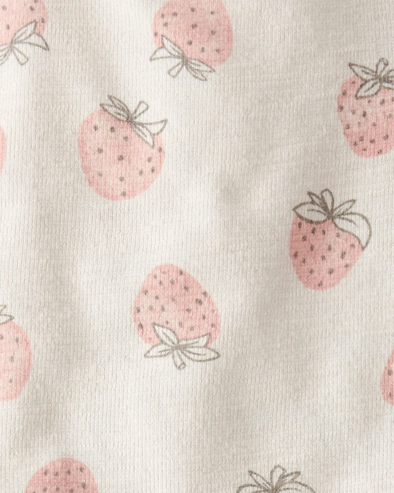 Baby Girl 2-Piece Top & Short Set Made with Organic Cotton in Strawberry Print