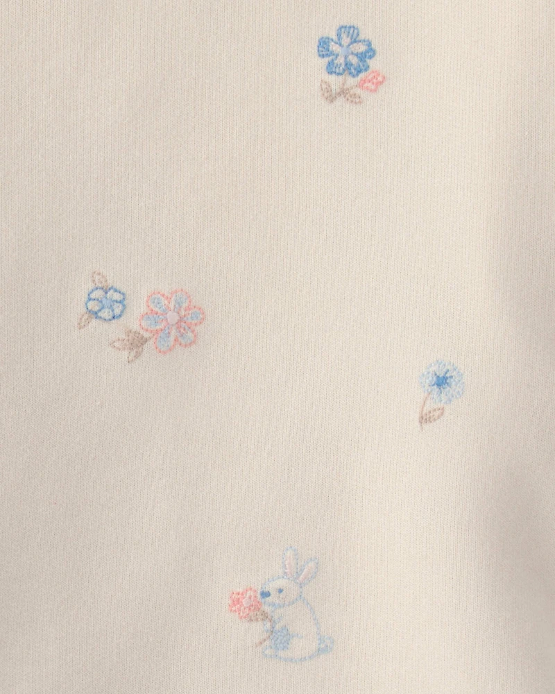 Baby Girl 2-Piece Floral French Terry Top & Skort Set - Cream