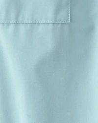 Girls Toddler Girl Bow-Cuff Poplin Joggers - Blue
