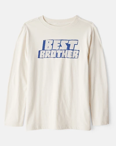 Boys Best Brother Long-Sleeve Graphic Tee - White