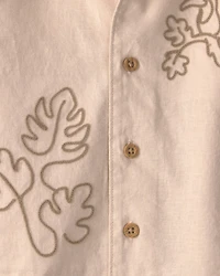 Baby Boy 2-Piece Toucan Embroidered Top & Short Set - Khaki