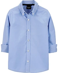 Boys Uniform Button-Front Shirt - Blue