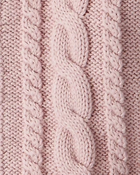 Baby Girl Organic Cotton Cable Knit Cardigan