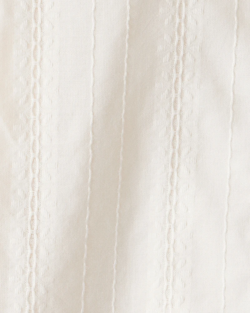 Toddler Girl 2-Piece Long-Sleeve Button-Down Top & Floral Print Cotton Skirt Set - Multi