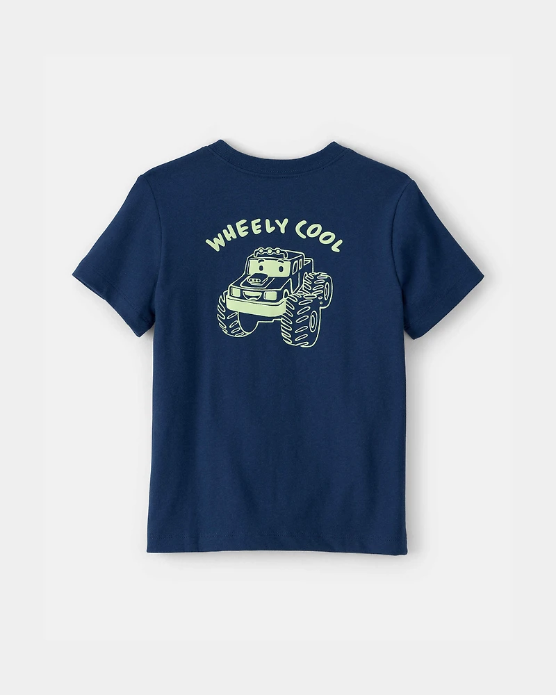 Toddler Boy Monster Truck Graphic Tee - Blue