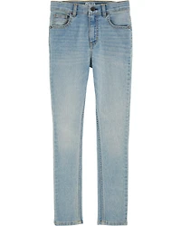 Kid Light Blue Wash Skinny-Leg Jeans