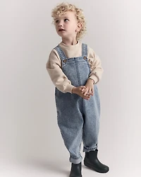 Toddler Avenue Wash Denim Overalls - Blue