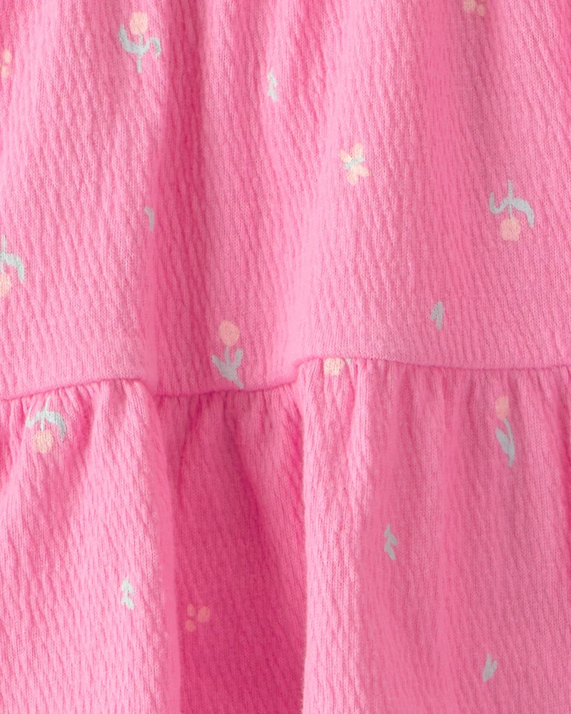 Toddler Girl 2-Piece Floral Top & Skort Set - Pink