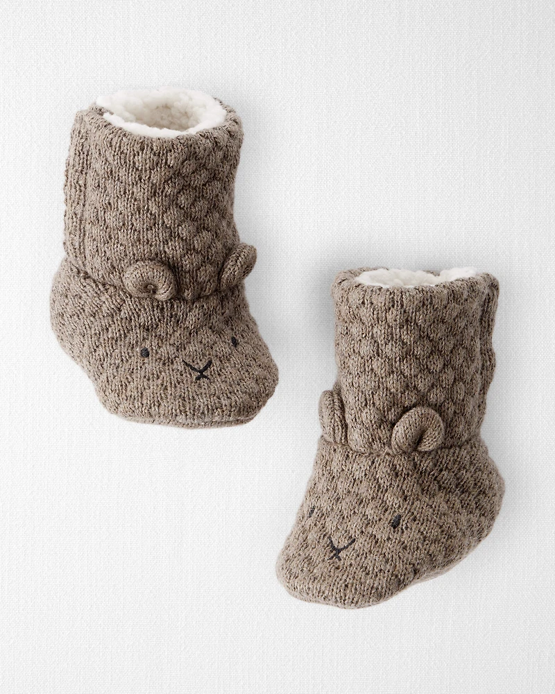Baby Organic Cotton Sweater Knit Booties