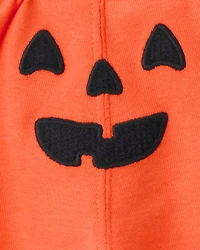 Baby 2-Piece My First Halloween Long-Sleeve Bodysuit Pant Set - Ivory/Orange