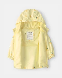 Baby Girl Lemon Raincoat - Yellow