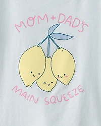 Toddler Girl 'Main Squeeze' Lemon Graphic Tee - Blue
