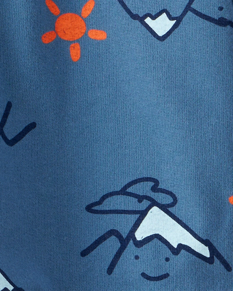 Baby Boy 2-Piece Mountain French Terry Quarter-Zip & Jogger Set - Blue