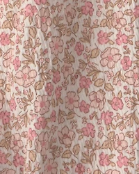 Baby Girl Floral Jumpsuit - Pink