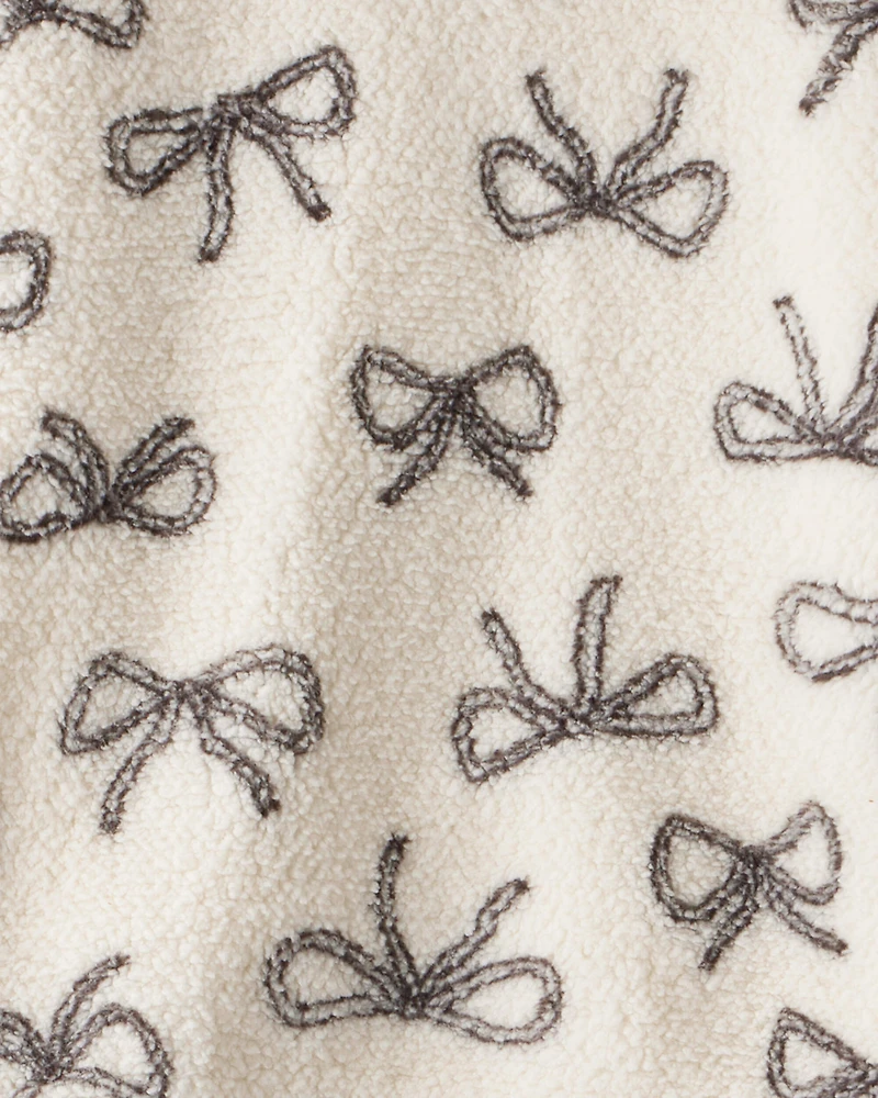 Girls 2-Piece Bow Print Long-Sleeve Hoodie & Pant Set