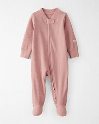 Baby Girl  Organic Cotton Sleep & Play Pajamas in Pink