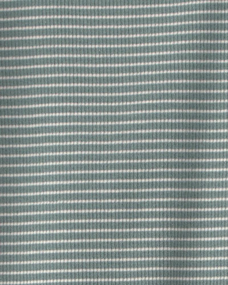 Baby 2-Piece Organic Cotton Ribbed Pajamas in Stripes