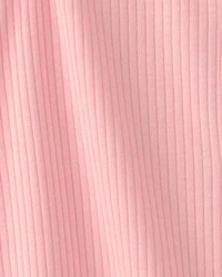 Baby Girl 'Little One' Rib Short-Sleeve Romper - Pink