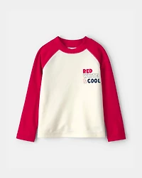 Toddler Boy 'Red White & Cool' Rashguard - Red/White